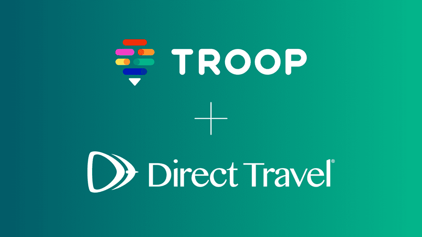 Partnership Announcement TROOP and Direct Travel